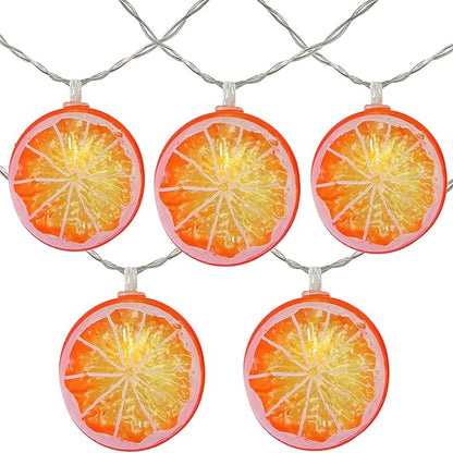Fruit String Lights Battery Powered Indoor Outdoor Lighting Lamp Strawberry/Grape/Watermelon/Lemon/Banana for Wedding Home Birthday Garden Yard Patio Party Decorations (Orange Lemon)