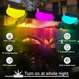 RGB Color Changing Solar Pool Side Lights, Outdoor Solar Deck Lights, Solar Step Lights IP65 Waterproof for Outdoor | Lumora