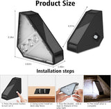 echosari 12 Pack Solar Step Lights for Outside, Ultra Bright Outdoor Stair Lights Auto ON/Off, 2835SMD LEDs Outdoor | Lumora
