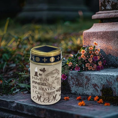 Bless Grave Decorations for Cemetery Solar Lights Outdoor Garden Waterproof Solar Grave Pathway Lights Outdoor LED Garden Lights Solar Powered Decorative