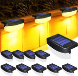 LED Solar Step Lights, 10 Pack Solar Deck Lights Outdoor IP65 Waterproof Pool Side Lighting Decor for Stairs Fence | Lumora
