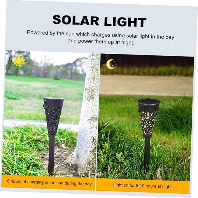 Solar Garden Path Lights Waterproof Outdoor Yard Lawn Lamps with Warm Light for Patio and Landscape Lighting