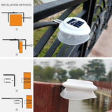 isunmoon 6 Pack Upgraded Version Solar Lights Outdoor 9 LED Gutter Lights Solar Powered for Fence Roof Garden Yard | Lumora