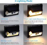 TORCHSTAR 58 LED Solar Powered Security Light, 4 Modes Cordless Motion Sensor Dusk to Dawn - Outdoor Wall Light | Lumora