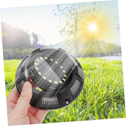 ARTIBETTER 4Pcs Solar Ground Lights Outdoor Garden Pathway Lighting Rotatable Side Glow Lawn Landscape Lights Easy Install Solar Powered Walkway Decor