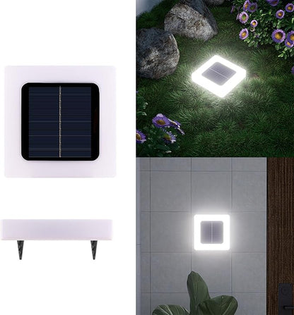 Pathway Lights Solar Powered Square Flat Solar Lights Outdoor Waterproof Solar Stair Light In Ground Landscape Lighting for Garden Lawn Patio Yard Walkway Night Lamp (White Light)