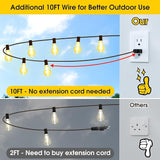 25FT ST38 String Lights Bundle with 100FT A39 String Lights for Backyard Patio Bistro Cafe Indoor Outdoor Decor | Lumora