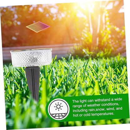 Yardwe Solar Led Landscape Lights Solar Pathway Lamp with Bright LEDs for Garden and Pathway Decor Easy Installation Long-Lasting Rechargeable Battery