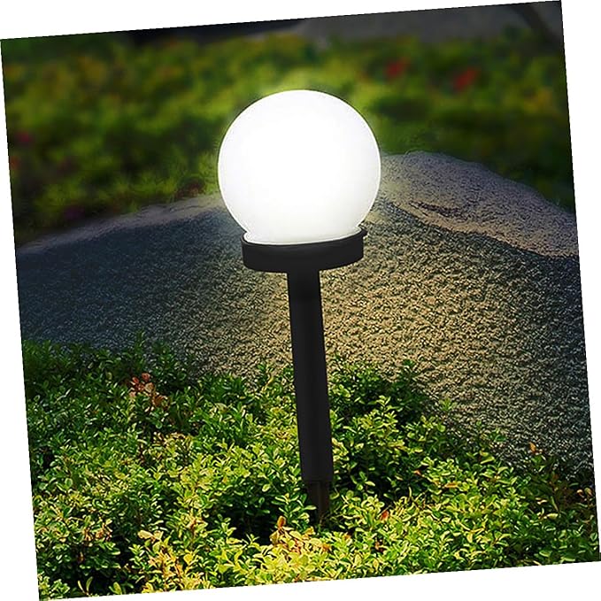 4pcs Solar Lawn Lights Outdoor Waterproof Ground Plug Courtyard Path Lighting Warm White Solar Garden Lights for Landscape and Patio