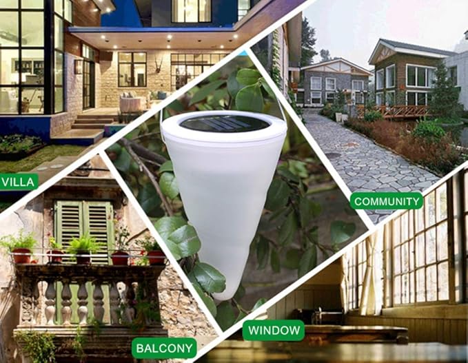 Solar Path Light Hanging Solar Powered Garden Light Cornet Cone Shaped Solar LED Light Decoration for Garden Outdoor Balcony Tree Yard Patio Landscape,3 Pack(RGB/Color Changing)