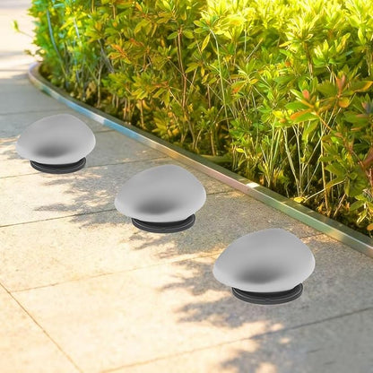 2 Pack Solar Garden Lights Outdoor Waterproof，Resembling Pebbles. Multi-Colored Changing Garden Lights for Courtyard, Garden, Balcony, Beach, Lawn, Terrace, Poolside.