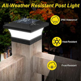 T-SUN Solar Post Cap Lights, Outdoor Waterproof LED Lights for 4x4 Wooden Posts, Deck, Fence, Garden, Mailbox – | Lumora