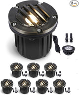 Gardenreet Low Voltage Landscape Well Lighting - Brass In-Ground Hardwired 12V LED Light, Replaceable Bulb Ip65 | Lumora