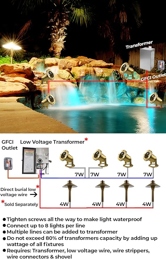 Underwater Light 172 - Solid Brass Underwater Pond Lights LED Submersible Waterfall Pool Pond Fountain Lighting | Lumora