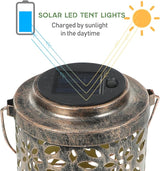 1pc Solar Claws Projection Lamp Hollowed Out Pattern Outdoor Light with Handle for Garden Solar Landscape Lantern | Lumora