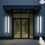 70.87 Inch Long Outdoor Wall Sconces Set of 2, 3CCT Color Selectable Modern Wall Light with Remote Control, IP65 | Lumora