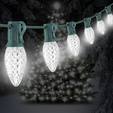 25FT C7 Christmas Lights Outdoor, Bright SMD LED String Lights with 25 7000K Cool White Bulbs for Roof, Fence | Lumora