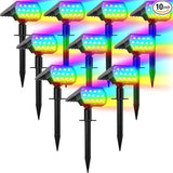 WELALO Solar Color Changing Spot Lights Outdoor, Waterproof Solar Halloween Lights, 7 Modes Multicolor RGB | Lumora