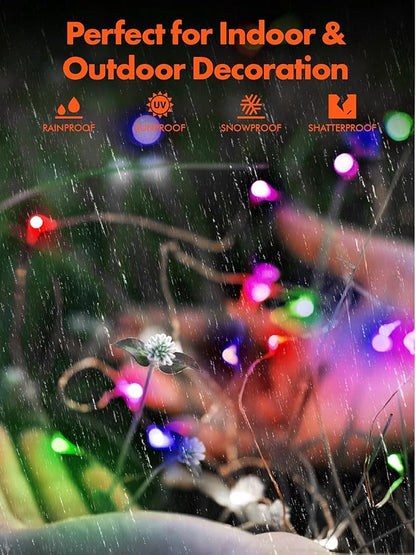 Twinkle Star 4 Pack Outdoor Solar String Lights,Total 160 FT 480 LED Solar Powered Christmas Decorative Fairy Lights with 8 Modes Waterproof, Patio Garden Party Backyard Wedding Decor, Multicolor