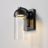 GLOBE Electric 60000023 12W LED Integrated Outdoor Wall Sconce, Matte Black, Clear Glass Shade, Porch Light, Wall | Lumora