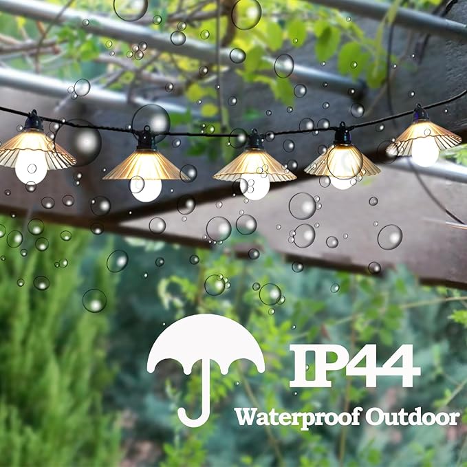 16.4 FT Outdoor Patio String Lights, Connectable LED Backyard Lights with 10 Globe Bulbs, Waterproof Hanging Light | Lumora