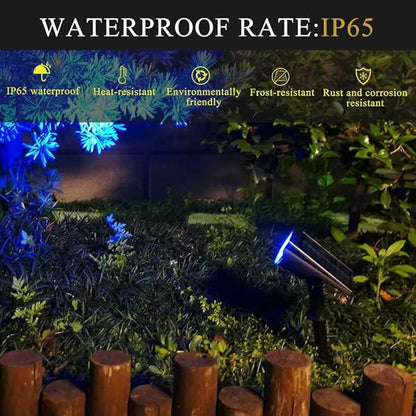 Solar Spot Lights 2 Pack, RGB Color Changing Outdoor Landscape Lights with 2000mAh Battery, IP65 Waterproof for Pathway Garden Yard Patio