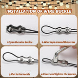 String Light Hanging Kit, 300 Ft Nylon Coated Stainless Steel Cable and Enough Accessories, Guide Wire for Outdoor | Lumora