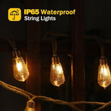 (New) Outdoor String Lights, 24FT 20 LED Hanging Bulbs Lights, IP65 Waterproof 8 Modes Plug-in Shatterproof Patio | Lumora