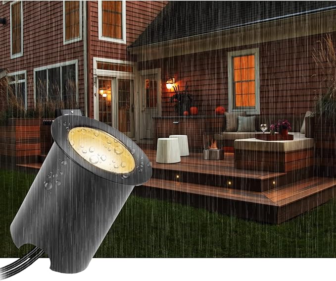 Recessed LED Deck Lights Kits with Protecting Shell,10Pack Φ1.18 IP67 Waterproof 12V Low Voltage Embedded Step | Lumora