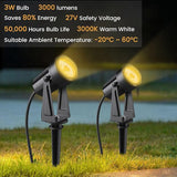 Low Voltage Landscape Lighting,10 Pack Outdoor LED Landscape Spotlights with Transformer 27V Garden Lights Pathway | Lumora