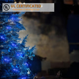 70 Count C6 Blue Christmas Lights - 35.5ft Outdoor, Waterproof, Green Wire, IP65, UL Listed | Lumora