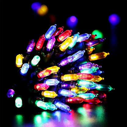 2 Pack Christmas String Lights with Built-in Timer - Total 100 LED 36ft Fairy Battery String Lights - Mini Lighting for Outdoor Garland Yard Dorm House Christmas Tree Decorations - Multi Color
