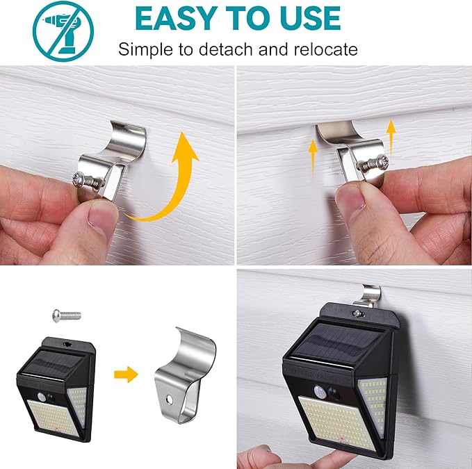 HUXOR No-Hole Needed Vinyl Siding Clips Hooks Hanger for Hanging Solar Powered Lights on Vinyl - Outdoor Wall Light | Lumora
