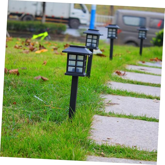 LIFKOME 4pcs Outdoor Solar Ground Lamps Solar Pathway Lights Garden Lights for Walkway Driveway Patio