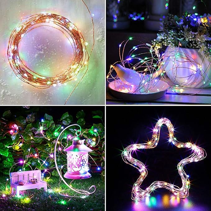 Lomotech Solar String Lights Outdoor - 2 Pack Total 66ft 200LED Solar Fairy Lights Waterproof 8 Modes Twinkle | Lumora