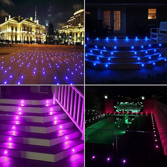 Smart LED Deck Lights Kit WiFi Controlled Color Changeable,Φ1.38“Outdoor IP67 Waterproof Low Voltage Step Lights | Lumora