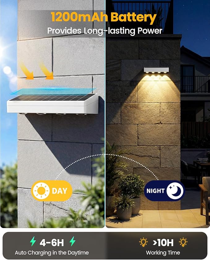 Solar Fence Lights Outdoor, 8 Pack, 9 Fixed Colors ＆ Color Changing Solar Lights Outdoor Waterproof IP65 | Lumora