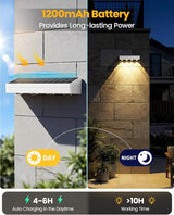 Solar Fence Lights Outdoor, 8 Pack, 9 Fixed Colors ＆ Color Changing Solar Lights Outdoor Waterproof IP65 | Lumora