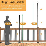 2 Pack 9 FT Heavy Duty String Light Poles,for Fence,Wood Deck Railing | Lumora