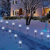 BRIGHTDECK Snowflake Solar Christmas Decorations Outdoor, 5 Pack LED Pathway Lights, Waterproof Snowflake Pathway | Lumora
