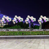 Solar Fiber Optic Camellia Flower Light, Colorful Outdoor Solar Garden DIY Decorative Lights for Walkway Pathway | Lumora
