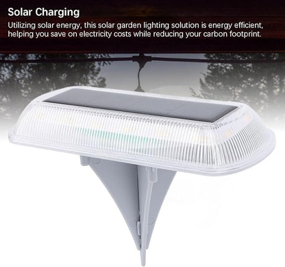 4 Pack Solar Ground Lights, IP65 Weatherproof, 3000K Warm White LED, Outdoor Solar Pathway Lights for Garden Lawn Patio