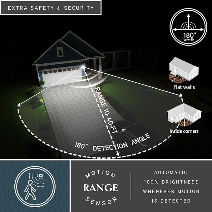 VAXCEL Kinzie Outdoor Porch Light, 5" W x 13.75" H Black Outdoor Lantern, Motion Sensor Wall Light for Porch | Lumora
