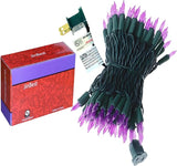 100 LED Purple Christmas Lights, UL Certified Commercial Grade Green Wire String Lights 35 FT, for Indoor and | Lumora