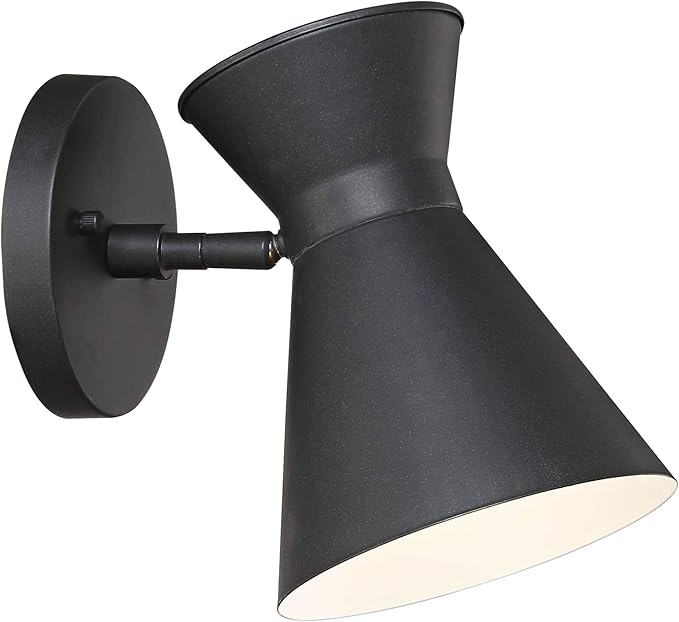 John Timberland Vance 8" High Modern Outdoor Wall Light Fixture Mount Porch House Exterior Outside LED Bulb Swivel Weatherproof Dark Sky Black Metal Front Door Patio Garage Home Deck Garden Backyard