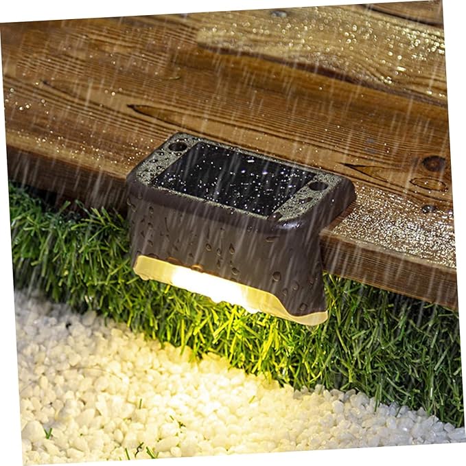 5Pcs Waterproof Solar Step Lights for Outdoor Deck LED Garden Fence Lighting Motion Sensor Solar Lights for Pathway | Lumora