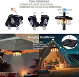 Patio Umbrella Lights with 3 Brightness Modes and Timer, Battery-Powered Cordless Outdoor Umbrella Pole Lights with | Lumora