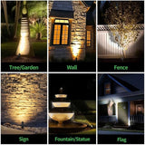 Black LED Outdoor Spotlights, Durable Low Voltage Landscape Lighting, Aluminum Waterproof Uplights for House | Lumora