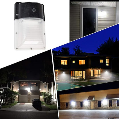 13W LED Wall Pack Light,Dusk to Dawn Led Outdoor Lighting 1600lm 5000K Daylight White, IP65 Rating,Outdoor Security Area Exterior Lights with DLC & ETL (13W photocell 4PACK)