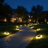 3 Pcs Led Garden Pathway Lights, Solar Outdoor Ground Lights, Hexagon Umbrella Design, Waterproof, Warm White For | Lumora